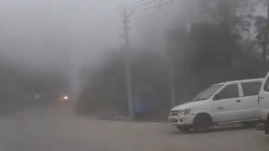 Mount Abu recorded a minimum temperature of minus 7 degrees Celsius on Friday. (X/@sagar18577682)