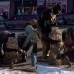 The video circulating on social media shows several officers trying to restrain Pretti. (X/@AFStreamWatch)