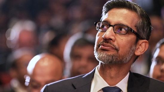 Google CEO Sundar Pichai attends the AI Impact Summit in New Delhi, India. (AP)