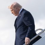 Trump sparks fresh health fears as he appears to struggle down Air Force One stairs (Photo by SAUL LOEB / AFP) (AFP)