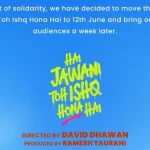 Varun Dhawan’s Hai Jawani Toh Ishq Hona Hai Gets Postponed, Makers Announce New Release Date With Strong Dig At Toxic: Rather Than Compete Unnecassarily…
