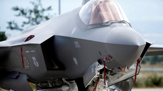 In this representative image, an F-35 fighter jet stands parked at Skopje Airport, North Macedonia (REUTERS)