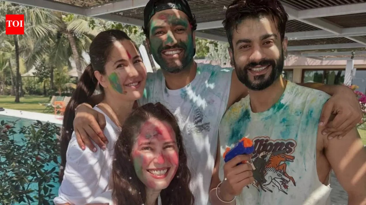 Katrina Kaif, Vicky Kaushal celebrate first holi after son Vihaan's birth, the actress drops glimpse into their celebrations | – The Times of India