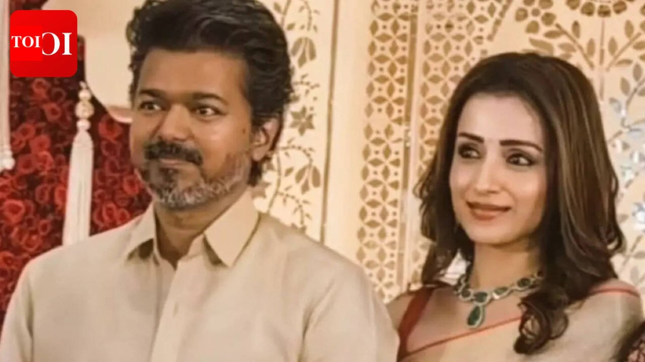 Thalapathy Vijay and Trisha make heads turn at Chennai wedding amid relationship rumours | Tamil Movie News – The Times of India