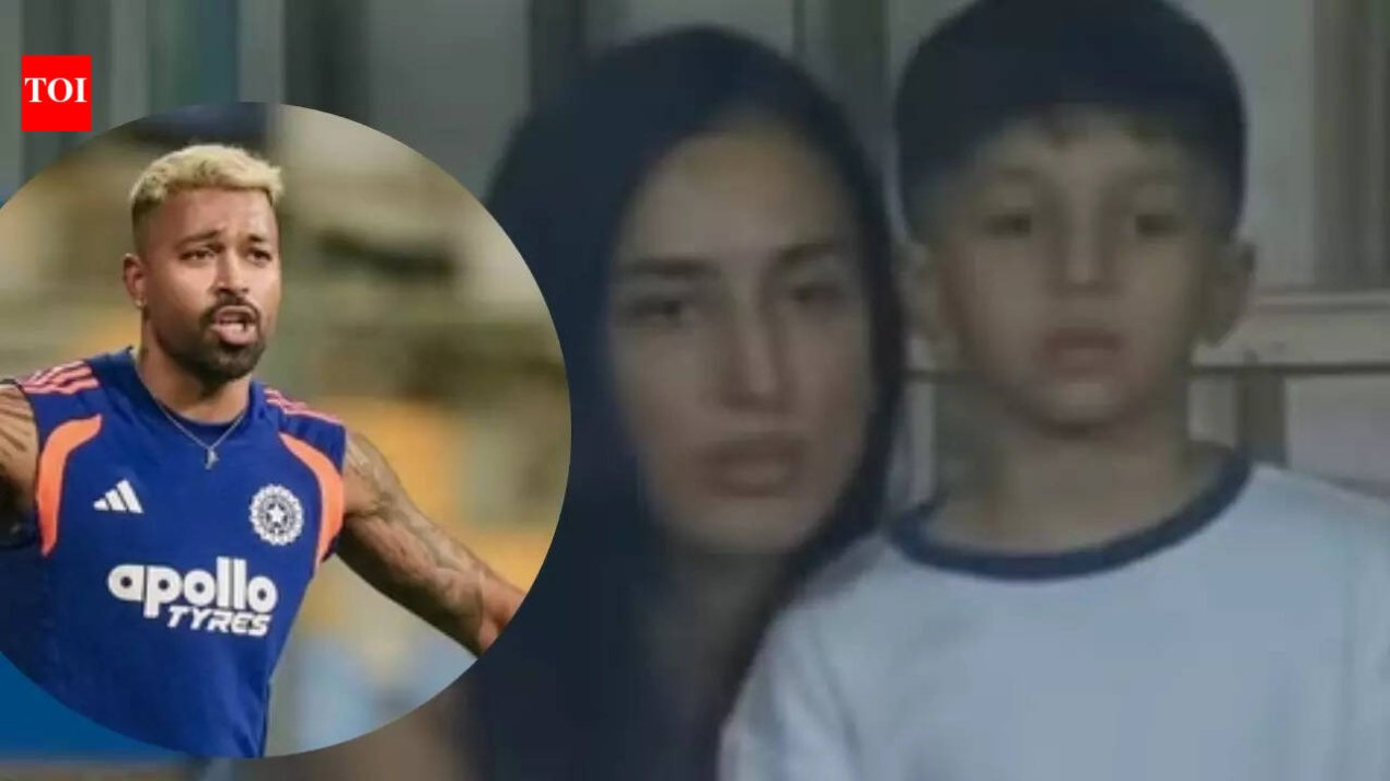 Maheika Sharma pacifies Hardik Pandya's son as he schools him for getting out at T20 semi-finals against England – WATCH VIDEO | – The Times of India