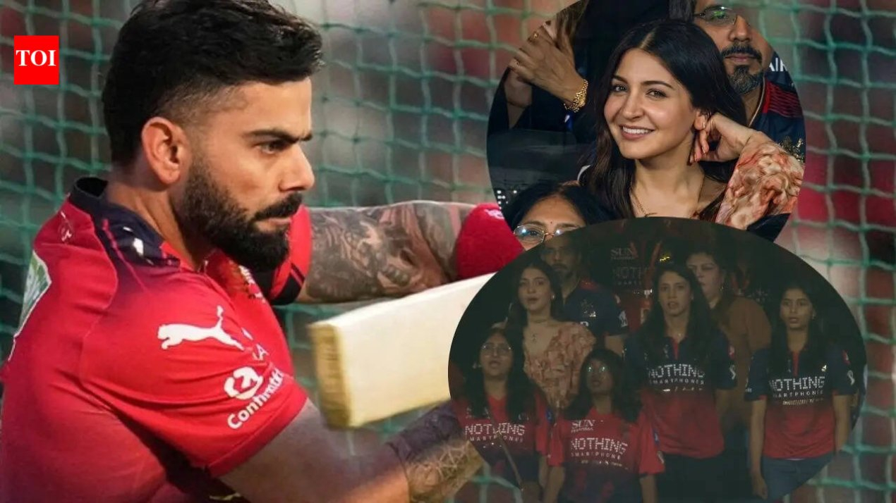 Anushka Sharma cheers for Virat Kohli in the stands, bonds with Smriti Mandhana, Jemimah Rodrigues at RCB's opening match at IPL 2026 | Hindi Movie News – The Times of India