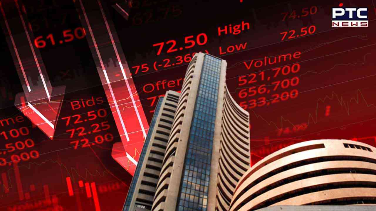 Stock Market Crash News : ਹਫ਼ਤੇ ਦੇ ਪਹਿਲੇ ਦਿਨ ਸ਼ੇਅਰ ਬਾਜ਼ਾਰ ਵਿੱਚ ਮਚੀ ਉਥਲ-ਪੁਥਲ, ਸੈਂਸੈਕਸ 1,100 ਅੰਕ ਡਿੱਗਿਆ