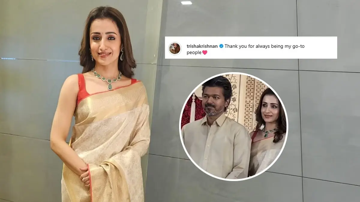 Trisha Drops 1st Post Amid Thalapathy Vijay’s Divorce, Expresses Gratitude