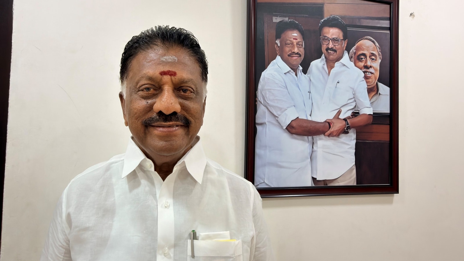 After Amma died, my smile faded, beginning to return now (with Stalin): OPS