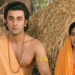 Ranbir Kapoor and Sai Pallavi as Lord Rama and Sita.