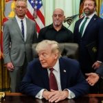 President Donald Trump at the White House on April 18. (Julia Demaree Nikhinson/AP Photo)