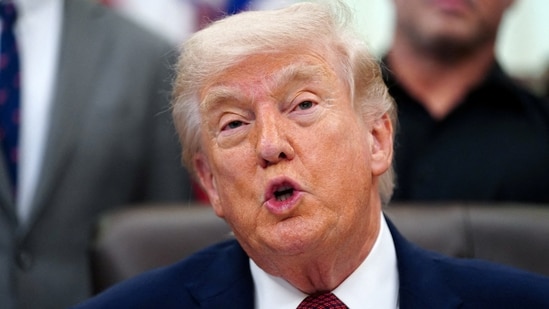 FILE PHOTO: U.S. President Donald Trump speaks about research into mental health treatments in the Oval Office of the White House in Washington, D.C., April 18, 2026. REUTERS/Nathan Howard/File Photo (REUTERS)