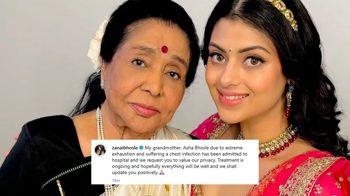 Asha Bhosle Health Update: Granddaughter Zanai Bhosle Says Veteran Singer Hospitalised Due To Chest Infection, Extreme Exhaustion
