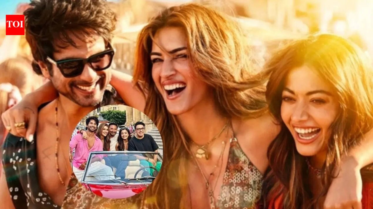 Cocktail 2: 'The party it was': Shahid Kapoor drops BTS glimpses from 'Cocktail 2' sets with Kriti Sanon and Rashmika Mandanna | Hindi Movie News – The Times of India