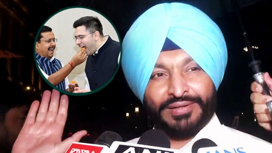 Ravneet Singh Bittu came to the BJP two years ago from the Congress; Raghav Chadha was welcomed into saffron party by its chief Nitin Nabin on April 24. (PTI Photos)