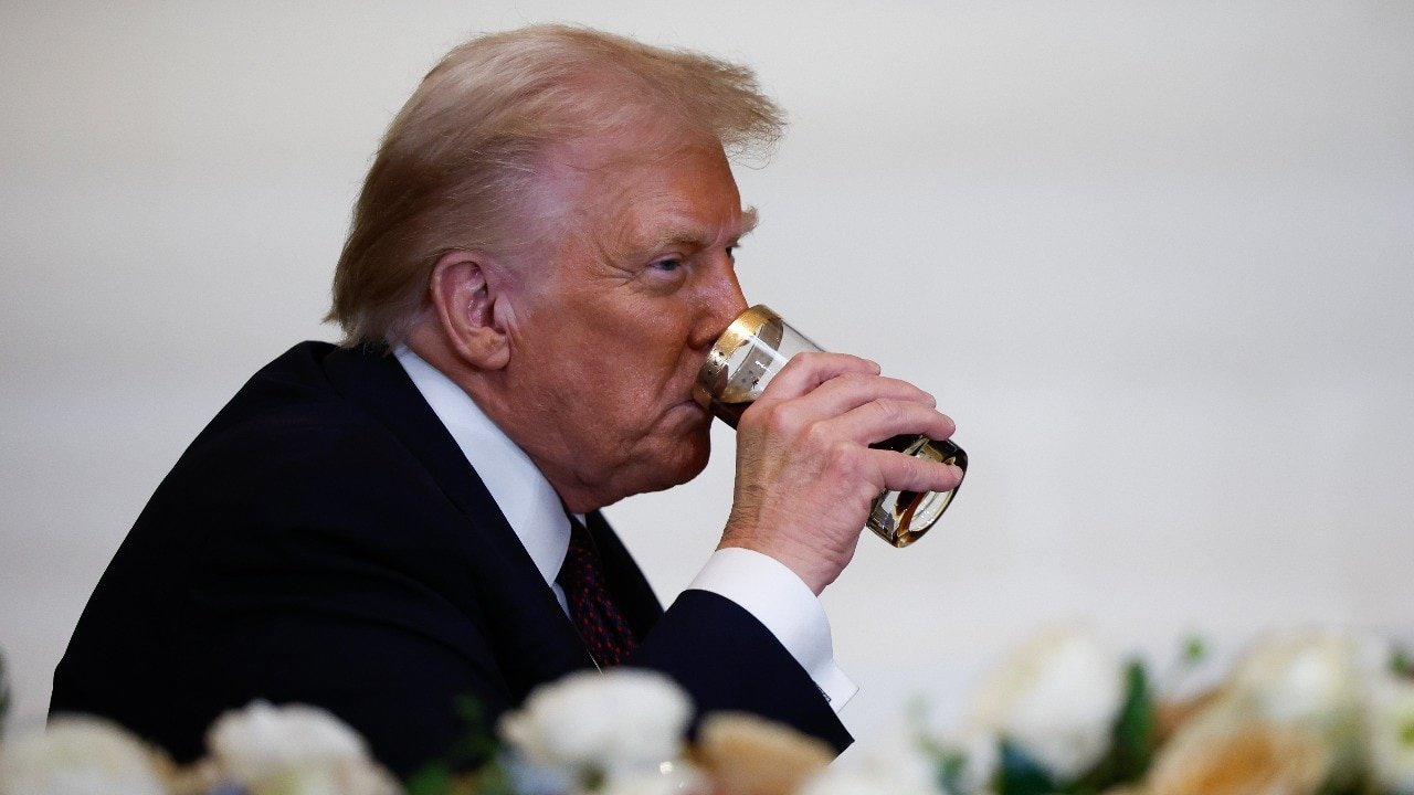 US President Donald Trump attends a luncheon following his inauguration at the US Capitol in 2025 in Washington DC. (Photo by Kevin Dietsch/Getty Images)