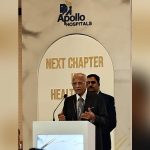 Apollo founder and chairman Dr C Pratap Reddy announcing the launch of the initiative ‘Always Open, Always Here’