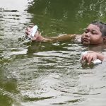 He stays in a pond for hours, as coming out burns his skin. What is Aquagenic Pruritus? (Image: X/@@aajtak)