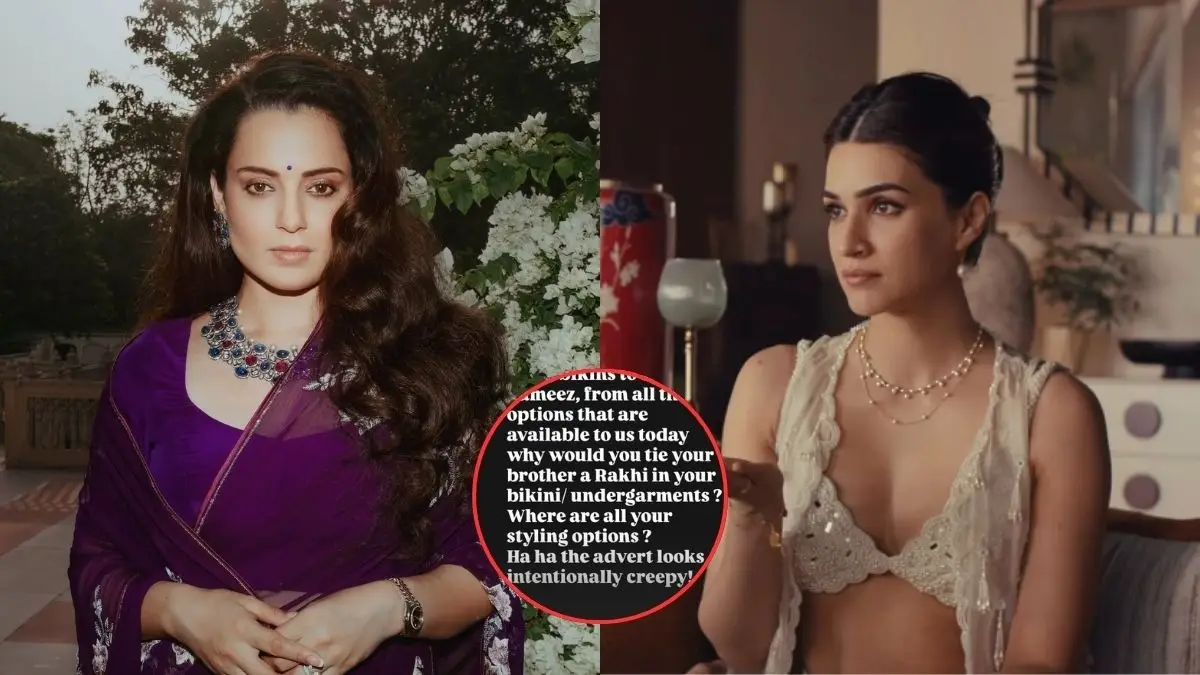 Kangana Ranaut Takes A Dig At Kriti Sanon’s Raksha Bandhan Ad, Says ‘Why Would You Tie Your Brother Rakhi In Bikini’