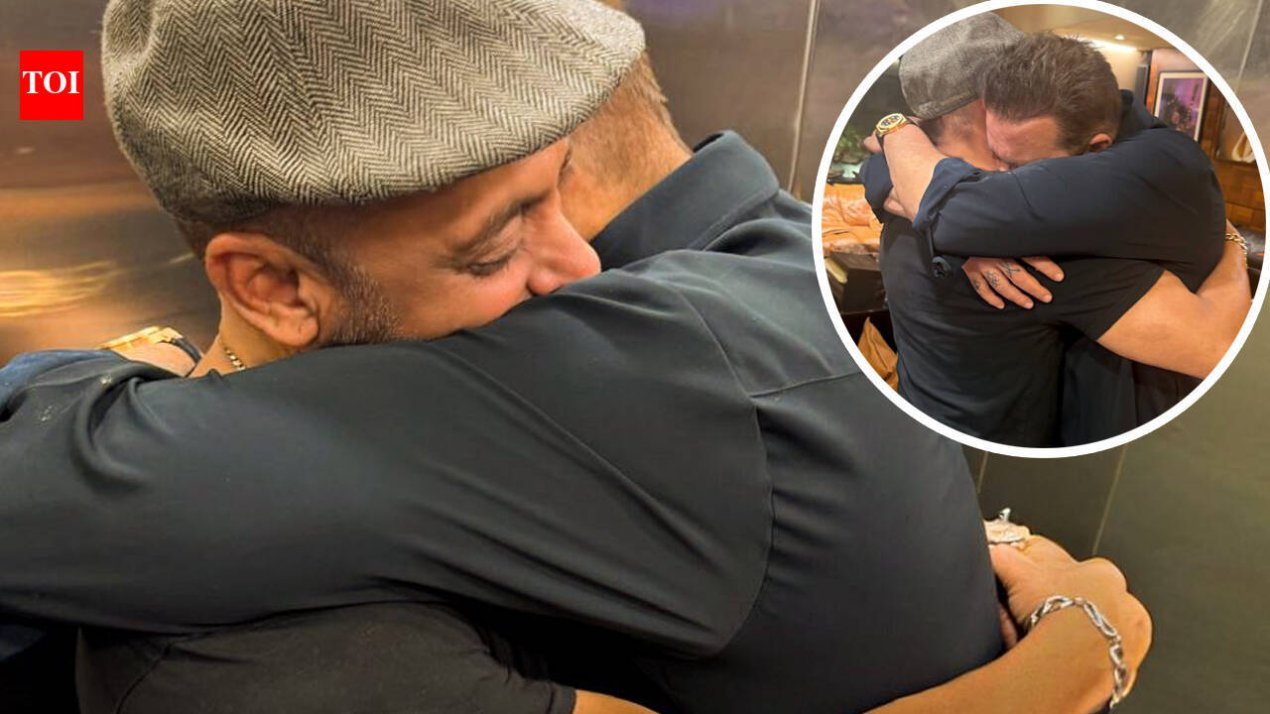 Salman Khan shares photos of his emotional reunion with Sanjay Dutt: 'I love you Baba'