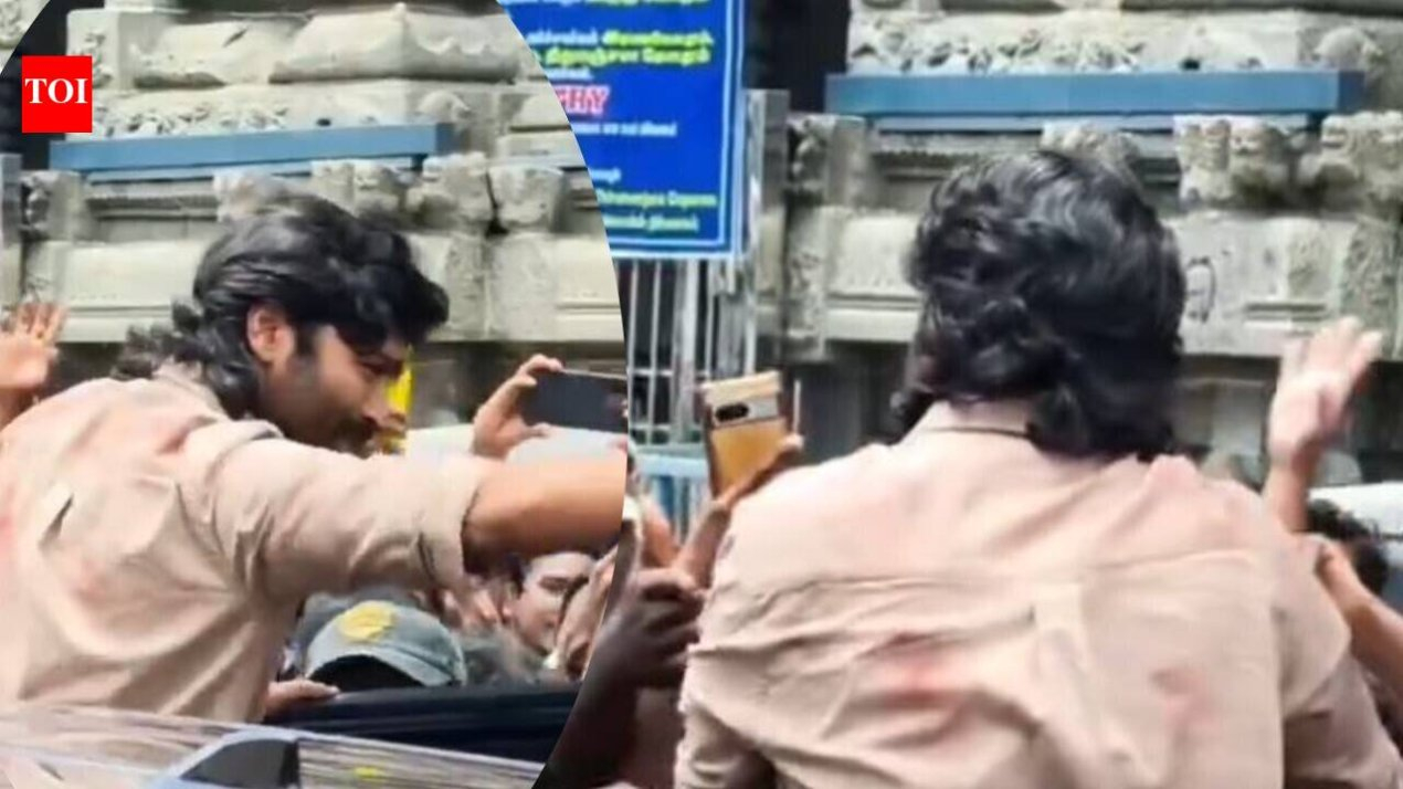 Dhanush mobbed by fans during 'OM Chapter 1: Udhiram – The Blood Wood' shoot near Annamalaiyar Temple in Thiruvannamalai – Watch