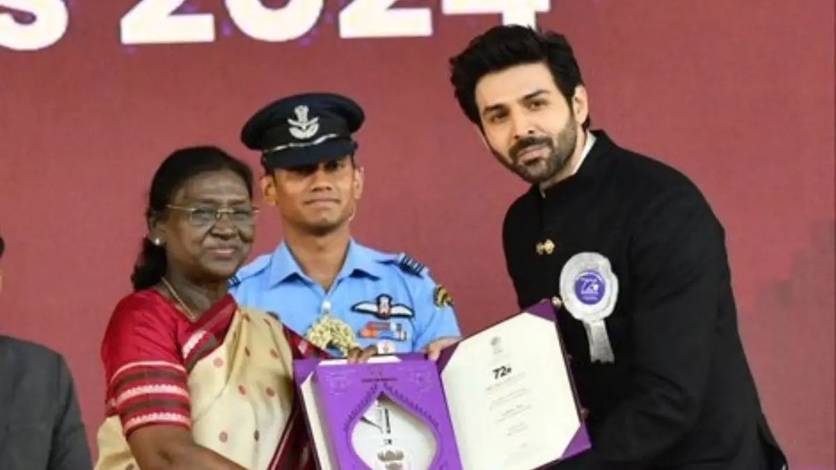 Kartik Aaryan Receives His First National Film Award for Best Actor for Sports Biopic Chandu Champion